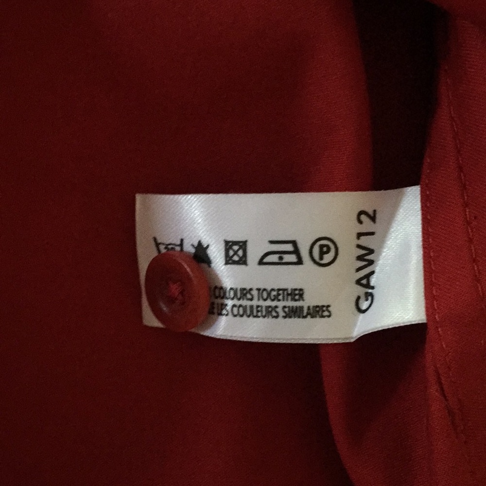 Pink Ruby Red Size 16 Fitted Button Down Blouse - image 8